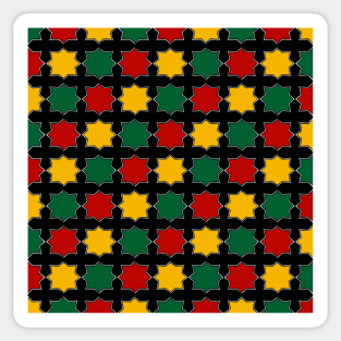 African Patterns with African Colors Sticker